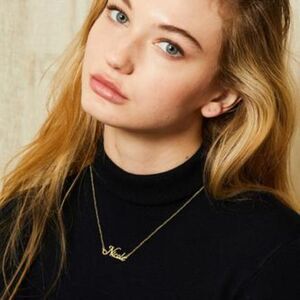 Nicole Name Gold Plated Sterling Silver Necklace